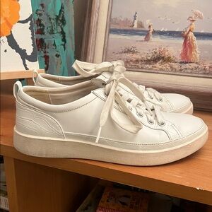 White Vionic Winnie White Leather Sneaker